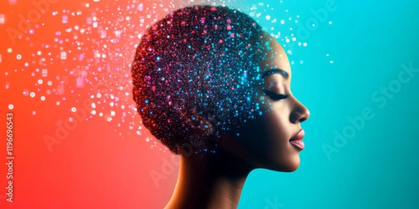 Obraz Abstract AI Data Visualization