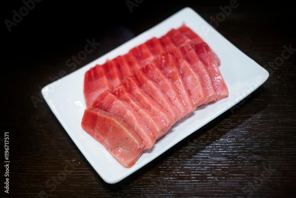 Fototapeta マグロの中トロの刺身
