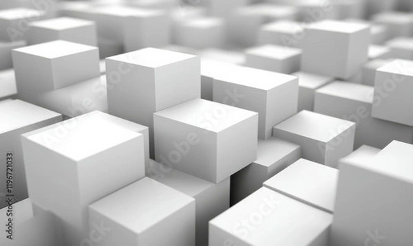 Fototapeta A 3D abstract background design composed of geometric cubes.
