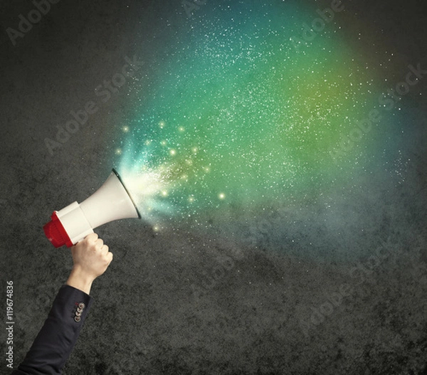 Obraz Hand holding megaphone