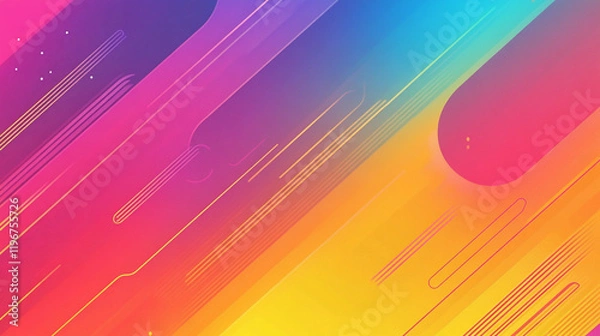 Obraz Colorful Wavy Abstract Wallpaper