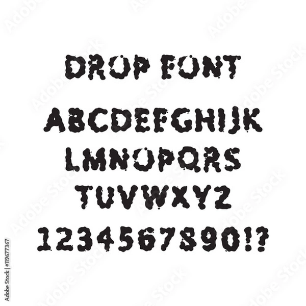 Fototapeta Drop font decorative