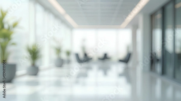 Fototapeta empty white business office with blurred background	