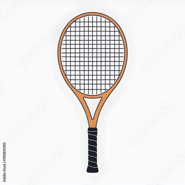 Obraz Tennis racket isolated on white background.