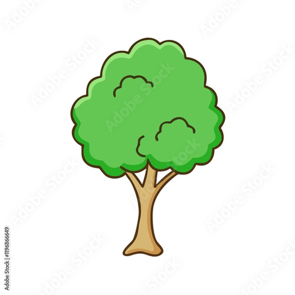 Fototapeta tree silhouette vector icon, tree silhouette vector illustration -simple illustration of tree silhouette, perfect for tree silhouette logos and icons and themed design 