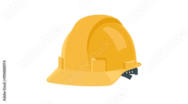 Obraz Construction helmet isolated. Vector illustration.