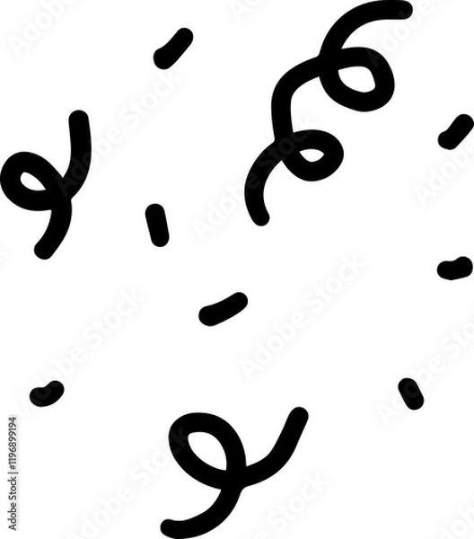 Obraz Doodle Textured Birthday Confetti