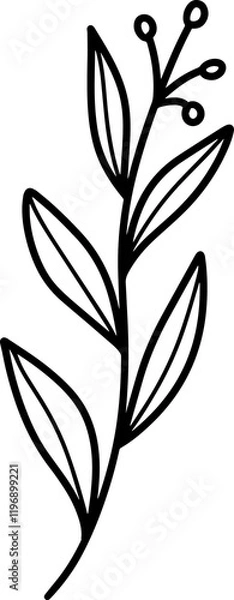 Obraz Hand Drawn Leaves