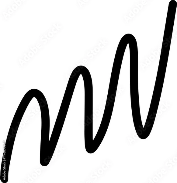 Obraz handdrawn curly line