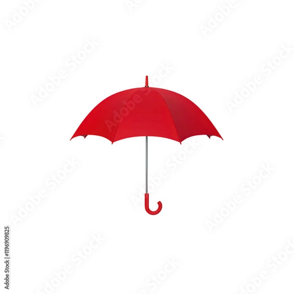 Obraz A vibrant red umbrella, perfect for rainy days or artistic photography., isolated on a transparent background.