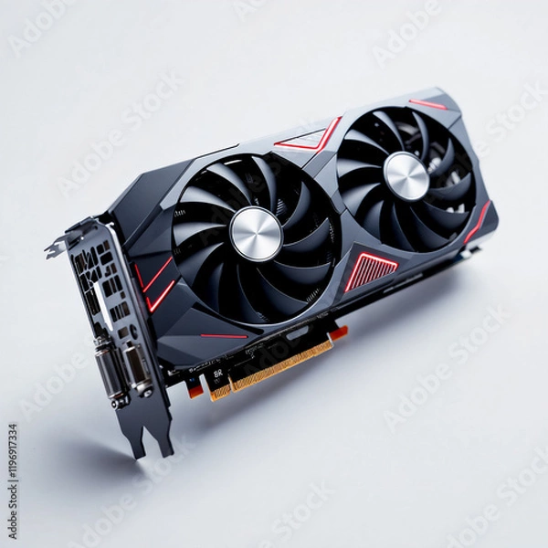 Obraz a graphics card on a white background