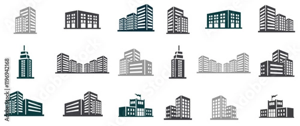 Obraz building icon isolated on transparent background