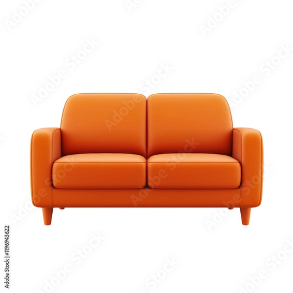 Obraz Modern orange sofa with a sleek design