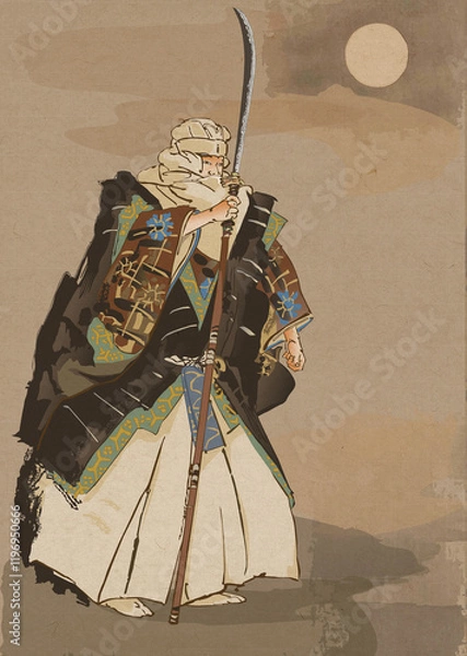 Obraz 能　月岡耕漁　能楽百番　「船弁慶」