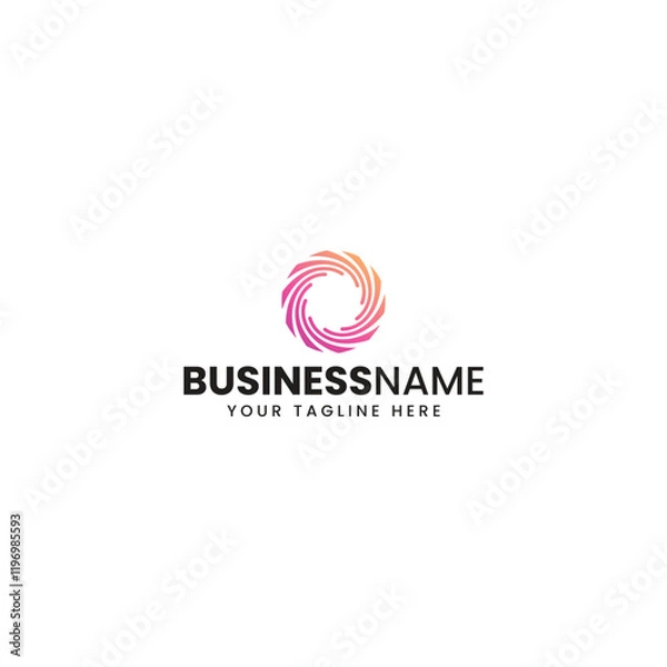 Obraz Tech spiral motion logo design