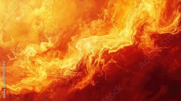 Fototapeta Molten Rivers Flowing Across a Fiery Landscape at Sunset