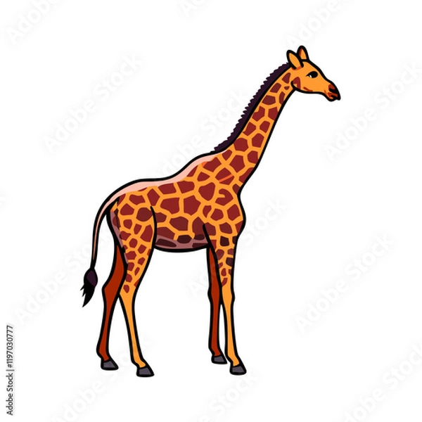 Fototapeta giraffe silhouette vector icon, giraffe silhouette vector illustration -simple illustration of giraffe silhouette, perfect for giraffe silhouette logos and icons and themed design 