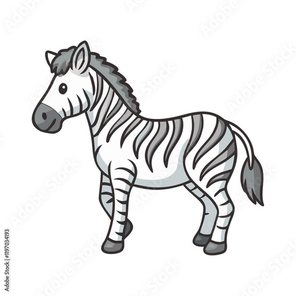 Fototapeta zebra vector icon, zebra vector illustration -simple illustration of zebra, perfect for zebra logos and icons and themed design 