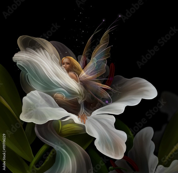 Obraz фея и цветок