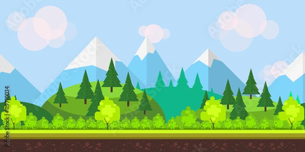 Fototapeta Flat style game background