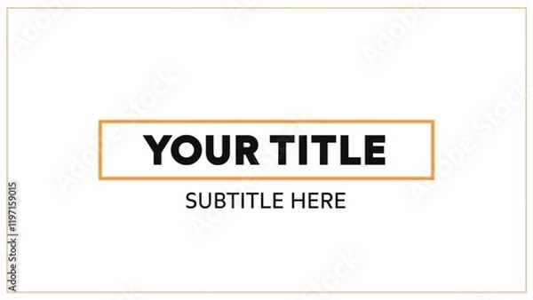Obraz Clean Simple Title Intro 