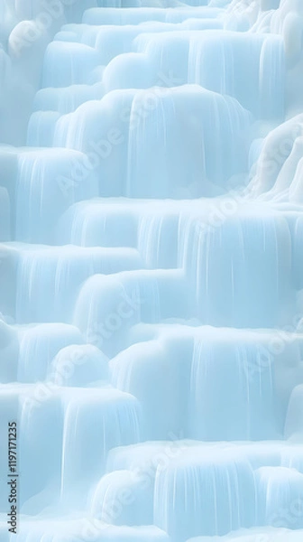 Obraz Abstract 3D Ice Waterfall Background