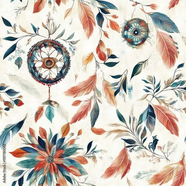 Obraz Boho design seamless pattern