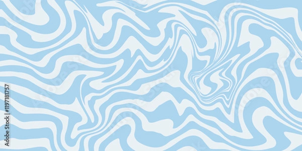 Fototapeta Abstract background seamless pattern with colorful waves. Trendy vector illustration in retro psychedelic style