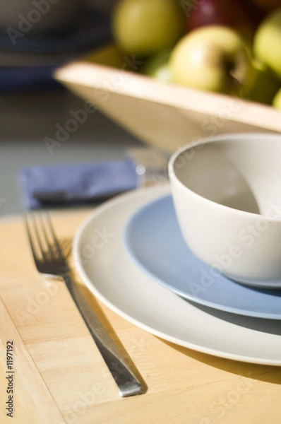 Fototapeta place setting with shallow depth of field