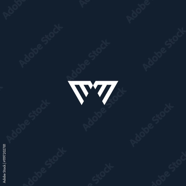 Fototapeta logo double w monogram