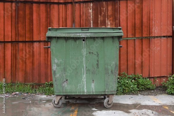 Obraz city trash cans
