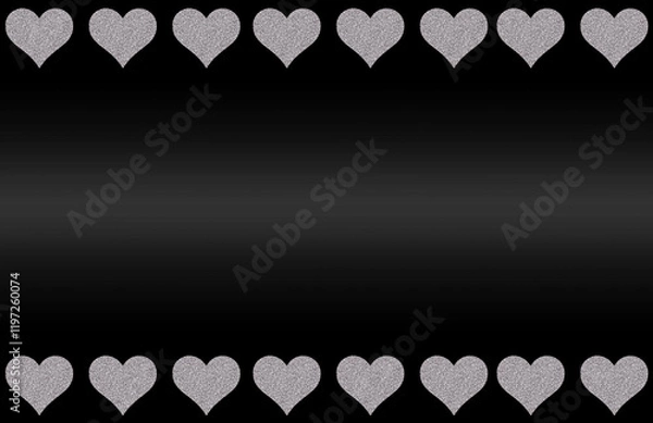Obraz Decorative hiny luxury glitter heart graphic wallpaper background frame modern and romantic