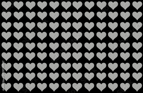 Fototapeta Decorative hiny luxury glitter heart graphic wallpaper background frame modern and romantic