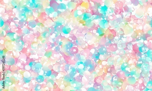 Fototapeta Pastel bokeh circles background for festive, fantasy, or celebration designs