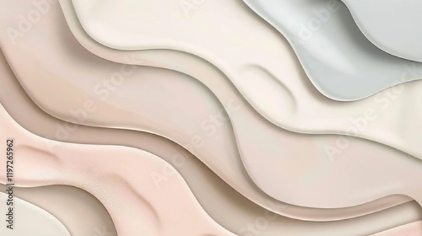 Fototapeta  A beautiful abstract background featuring a soft blend of beige, pink, lilac, and blue hues, creating a visually appealing and calming aesthetic. The presence of a dusty purple color adds a touch 