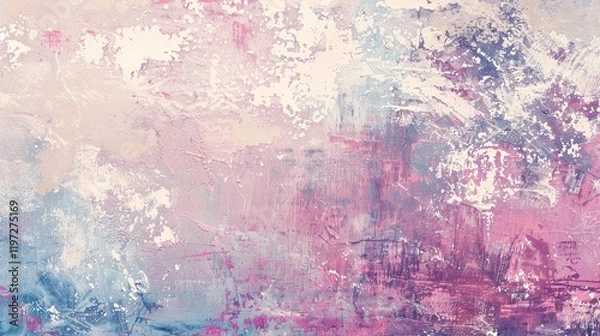 Fototapeta A beautiful abstract background featuring a soft blend of beige, pink, lilac, and blue hues, creating a visually appealing and calming aesthetic. The presence of a dusty purple color adds a touch