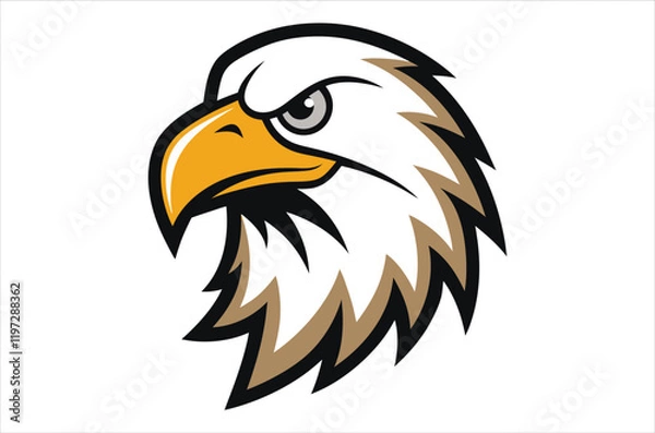 Fototapeta eagle head vector,  icon vector illustration,  eagle silhouette of a eagle isolated on a white background, eps, png, svg,  vector,