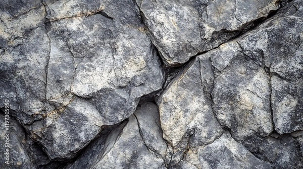 Obraz Gray Rock Surface Texture With Cracks