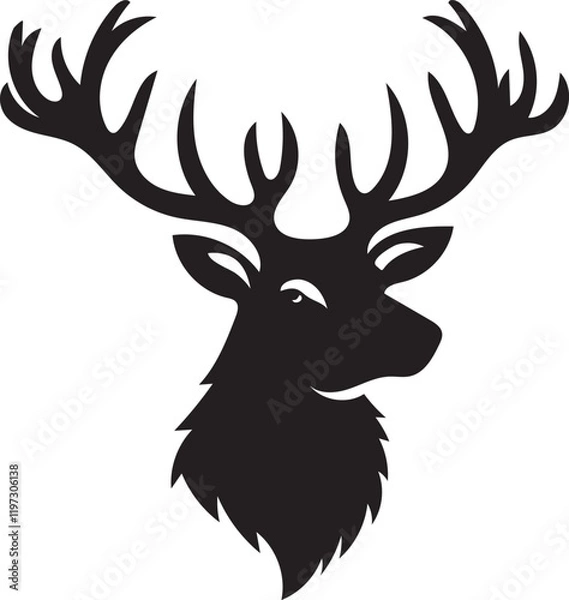 Obraz deer head silhouette