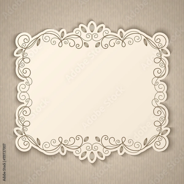 Obraz Vintage calligraphy frame