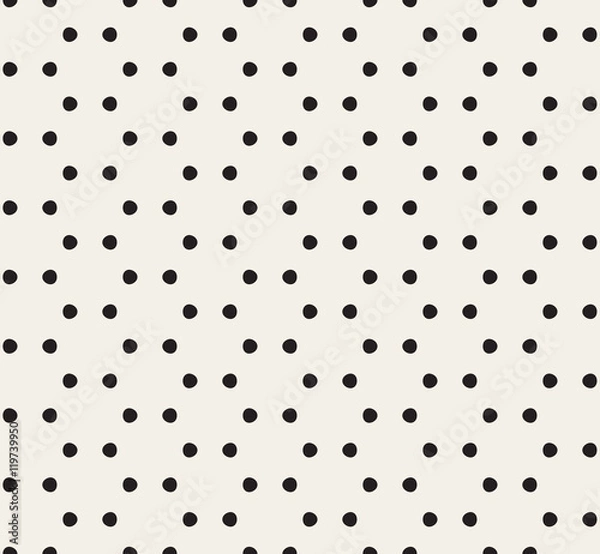 Obraz Vector Seamless Black And White Rounded Circles Geometric Pattern