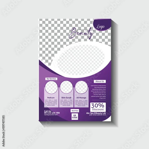 Obraz Creative Spa Beauty Salon flyer or poster design template 