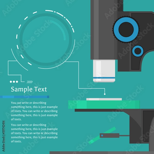 Fototapeta microscope infographic template