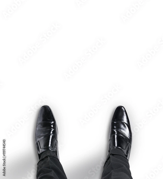 Fototapeta Business man standing at the beginning of a journey
