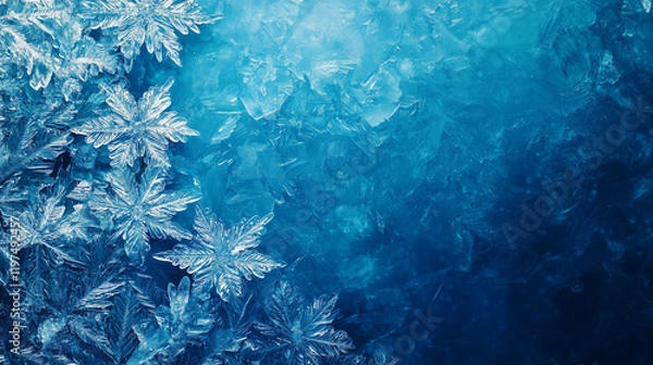 Obraz frosty winter background generated with ai