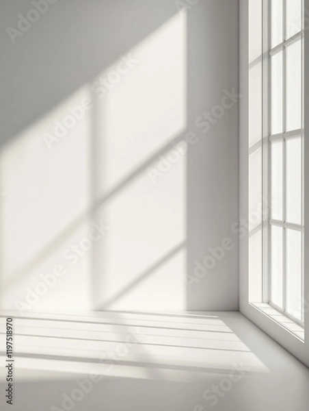 Fototapeta Abstract light grey background/interior. Copy space