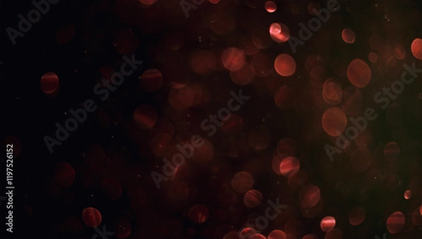Obraz Holiday abstract bokeh on black background. Festive sparkling gold dust. Holiday concept