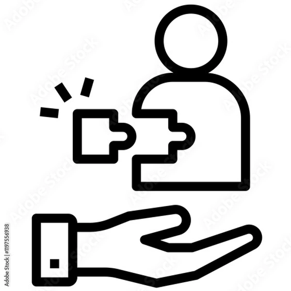 Obraz problem solving outline style icon