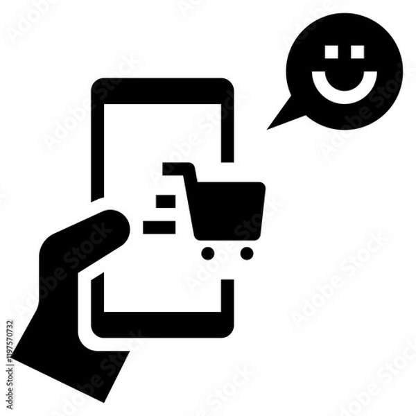Obraz mobile glyph style icon
