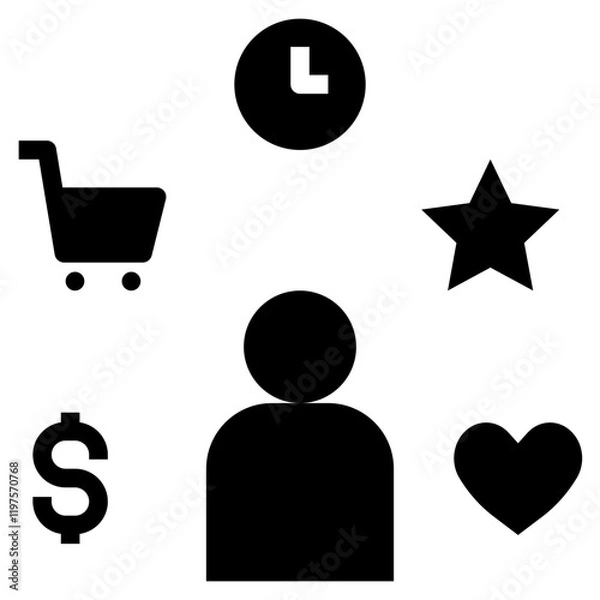 Obraz rewards glyph style icon